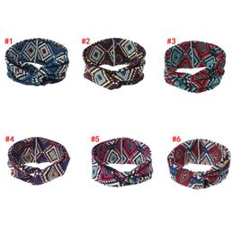 Fashion Bohemian Hair Bands Print Headbands Women Girls Summer Vintage Cross Turban Bandage Bandanas Hair Accessories Gifts