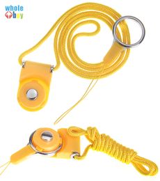 500pcs/lot CellPhone Lanyard Strap Hange Rope on Neck Key Holder Ring Wholesale Removable Hanging Rope Universal Korean rotary buckle strap