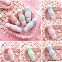 Portable Silicone Refillable Bottle Empty Travel Packing Press For Lotion Shampoo Skin Care Cosmetics Squeeze Containers Tool