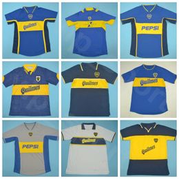 1995 1997 2000 2002 2007 Boca Juniors Vintage MARADONA Retro Soccer Jersey GAGO CARDOZO CANIGGIA TEVEZ CARDOZO BENEDETTO Football Shirt Kits