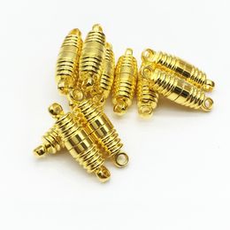 50PCS/lot Golden Magnetic Clasp Hooks Jewellery Clasps End Caps Necklace Bracelets Clasp Connectors for ewelry Hand Made Connected