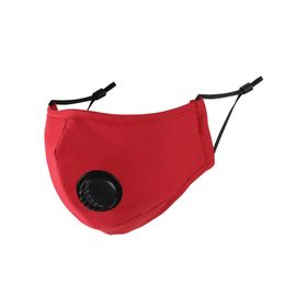 Breathing Valve Mask Unisex Cotton Face Masks PM2.5 Mouth Mask Anti-Dust Reusable Fabric Mask Can Put Filter inside Face Cover GGA3573-6