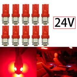 50-Pack 24V Led 194 Bulb Red T10 168 912 W5W 2825 LED Bulb for Car Interior Lights Map Light Trunk Light Bulb License Plate Light Lamp
