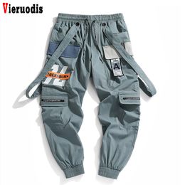 Men Hip Hop Streetwear Beam Foot Cargo Pants 2020 Men Fashion Printing New Jogger Leisure Pants Sports Trousers