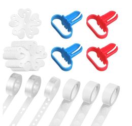 Balloon Decorating Strip Kit for Arch Garland Balloon Tape Strip Tying Tool Dot Glue Ballon Flower Clip for Wedding Birthday Baby Shower