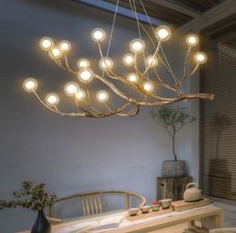 Lampadario retrò con ramo di un albero Lampadario Loft Soggiorno Ristorante Bar Industriale Resina marrone 8/12/16 Teste Lampadario Illuminazione G4 LLFA