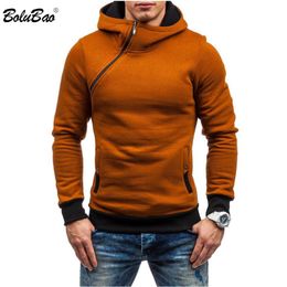 Bolubao Men Hoodies Sweatshirt Spring Brand Solid Colour Fleece Tracksuit Hip Hop Zipper Pullover Male Hooded Sportswear EU Size