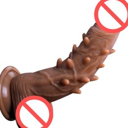 Silicone Realistic dildos Skin Feeling penis Witt Suction Cup Female Masturbation dildo sex Toys For Women J1747