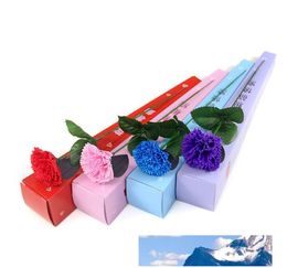 Carnation Soaps Flower Packed Gifts Event Party Goods Favour Toilet soap Scented fake rose soap bathroom accessories for mather day gift SR09