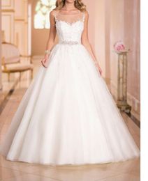 Wedding Dresses Bridal Ball Gowns Princess Full Length Sleeveless Wedding Gowns V Neck Petites Plus Size
