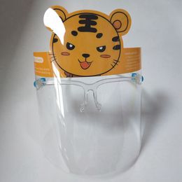 Kids Face Shield Transparent Full Face Cover Oil-Splash Anti-fog with Glass Frame Plastic Reusable Protective Face Mask faceshields HHA1472