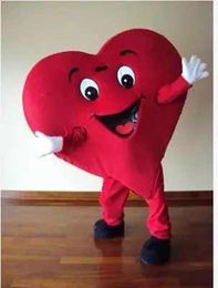 2020 High quality hot Adult Size Red Heart Mascot Costume Fancy Heart Mascot Costume free shipping