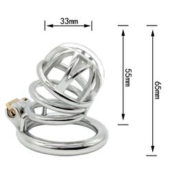 Men's SM Chastity Lock Stainless Steel Chastity Cage Convenient Urination Metal Chastity Lock Exciting Sex Toys