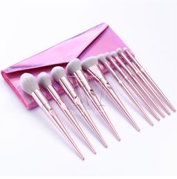 Rose Gode 10pcs Set MakeUp Brushes with PU Bag Hot Selling Brush Kits Products High Quality Professional Cosmetic Tools