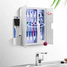 UV Light Toothbrush Sterilizer Holder Razor Shaver Toothpaste Bucket Sterilizer for Home Bathroom Set