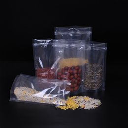 Ferimo 100pcs Clear Seal Pocket Zipper Bound Bag Food Self-sealing storage bags Printing