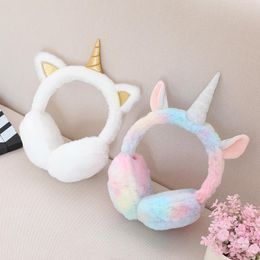 Kids Plush Unicorn Earmuff Children Cute Ear Muffs Winter Warmer Ear Muffs Thicken Cover Party Favor