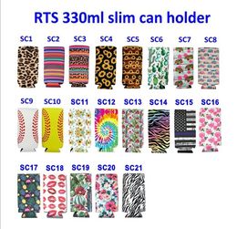 Cans Sleeve Bag Can Bottle Cooler neoprene Beer Beverage Cooler Beer Bottle Holder Cover Can Cup Set Bar Tool 21 Designs BT29