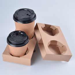 Take Out Kraft Paper Cup Holder Clip Disposable Coffee Drink Tray Base With Handle For 2 Cup Party Supplies SK801 Children S Birthday Party Supplies Take Out Kraft Paper Cup Holder Clip Disposable Coffee Drink Tray Base With Handle For 2 Cup Party Supplies SK801 Children S Birthday Party Supplies