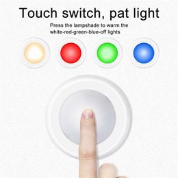 16 Colours RGB Cabinet Lighting Touch Sensor LED Closet Night Light Wireless Dimmable Wardrobe Stair Wall Lamp With Remote Control