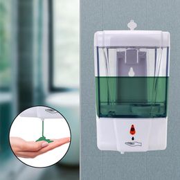 700ML Wall Mounted Soap Dispenser Automatic Sensor Sanitizer Shampoo Dispenser Kitchen Bathroom Touchless Liquid Soap Dispensers IIA387