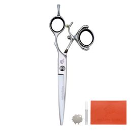 5.5/6" 440C Swivel Hair Scissors Hairdressing Scissors Barber Razor Thinning Rotating Thumb Shears Swivel Handle Scissor Rotary