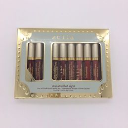 Stila 8pcs=1set Star-Studded Eight Liquid Lip Gloss Listick Set Shimmer & Matte Stay All Day lipgloss rouge a levre Kit