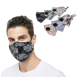 Fashion Cashew Face Mask Adult Anti Haze Mouth Flower Respirator Protect Reusable Mascarilla Cotton Cloth Can Put Pm2.5 Philtre 4 5sma B2