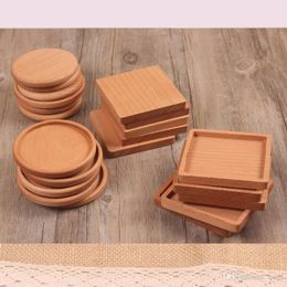 Environmentally Cup Mat Bowl Pad Coffee Cup Mats Dinner Plates Kitchen Home Bar Tools High Quality Wooden Coasters