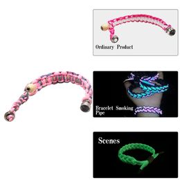 HORNET Metal Bracelet Pipe Jamaica Rasta 280MM Smoke Pipes Fluorescence Tobacco Hand Pipes Gift Smoking Wholesale