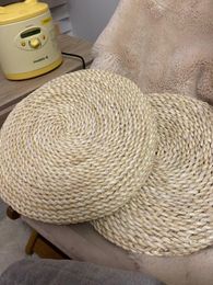 Natural Pouffe Round Hand-made Weaving Natural Straw Cushion Meditation Pillow Soft Floor Yoga Chair Seat Mat Tatami Window Pad251e