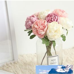 Silk tea roses Bride bouquet for home wedding new Year decoration fake plants artificial flowers