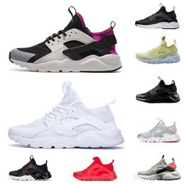 -2019 Nuevo Huarache 4 IV Ultra Mensas Mujeres Running Zapatos Huraches Trainers Zapatos multicolores Triple Negro Blanco Deportes Sneakers Tamaño 36 -45