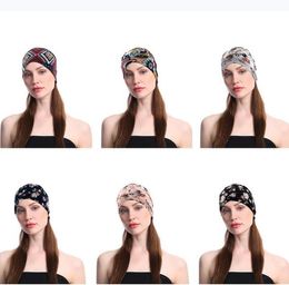 Scrunchies Yoga Workout Headwraps Turban Elastic Hair Band Printed Scrunch Headband Women Teen Girls Head Wrap Outdoor Sport Hairhand LSK254