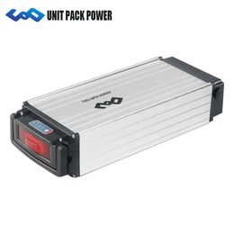UPP 48V 18Ah Rear Rack Electric Bike Battery Bafang with Tail Light for 750W 500W Motor