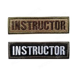 Embroidery Patch INSTRUCTOR Tactical Military Morale Decorative Patches Combat Appliques Emblem Embroidered Badges Drop Shipping