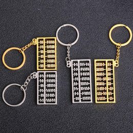 Epacket DHL free shipping Chinese style 6-speed 8-speed gold and silver abacus metal keychain DAKR109 mix order key chain Keychain