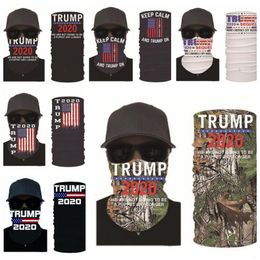 Trump Masks American Election Printing Turban Magic Suncreen Kerchief Headgear Dustpoof Scarve Outdoor Washable Reusable Mask LSK588