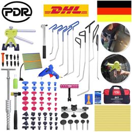 Super PDR Kit Push hook Rods Tools Dent Removal Set Dent Puller crowbar door ding tool for car work shop