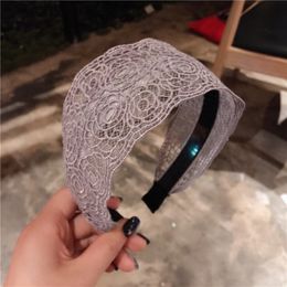 New Arrival Pithy Lace Width Hair Hoop Rose Flower Design Fabric Beautiful Pure Colours Headband Wholesale