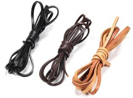 30M/30pcs Real Genuine Cow Leather Cord Width Flat Rope String Bracelet Necklace DIY 4mm DIY Jewellery Accessories