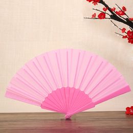 10 Colours 23cm Wedding Folding Hand Fan Women Fans Summer Portable Outdoor Dancing Party Favour WB2402