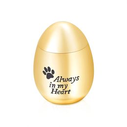 Always in My Heart Urn for Ashes Paw Print Memorial Keepsake Cremation Casket Ashes Urns of Pet Cat Dog