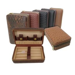 Latest Colourful Natural Wood Leather Portable Cigar Preroll Tobacco Cigarette Stash Case Storage Box Container High Quality Luxury DHL Free