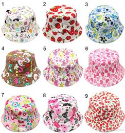 Childrens Bucket Bone Kids Packable Pesca Dobrável Caps Honey Flor Camo Padrão Verão De Verão Beach Beach Algodão Sun Visor Presente Cappelli