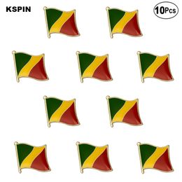 Congo Flag Lapel Pin Flag badge Brooch Pins Badges 10Pcs a Lot