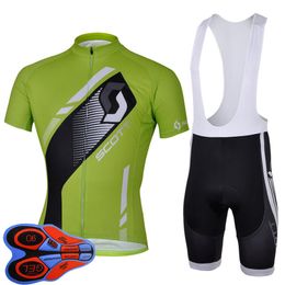 SCOTT Team Ropa Ciclismo Breathable Mens cycling Short Sleeve Jersey Bib Shorts Set Summer Road Racing Clothing Outdoor Bicycle Uniform Sports Suit S210042074