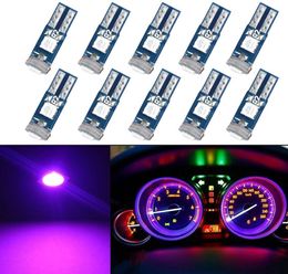 200Pcs T5 LED Bulb Dashboard Dash Lights Pink 3SMD Base Car Truck Instrument Indicator AC Lamp Auto Interior Accessories 37 73 74 79 70