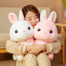 35/45CM Cute white/pink rabbit plush toys Bunny Stuffed Plush Animal Baby high quality accompany sleep toy soft gift For kid