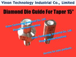 (2pcs) edm Wide Angle Taper Diamond Guide Set for 15 degree taper cutting used for Mitsubishi MVR, MVS DEG3000, DEG3100, DEG3700, DEG3800
